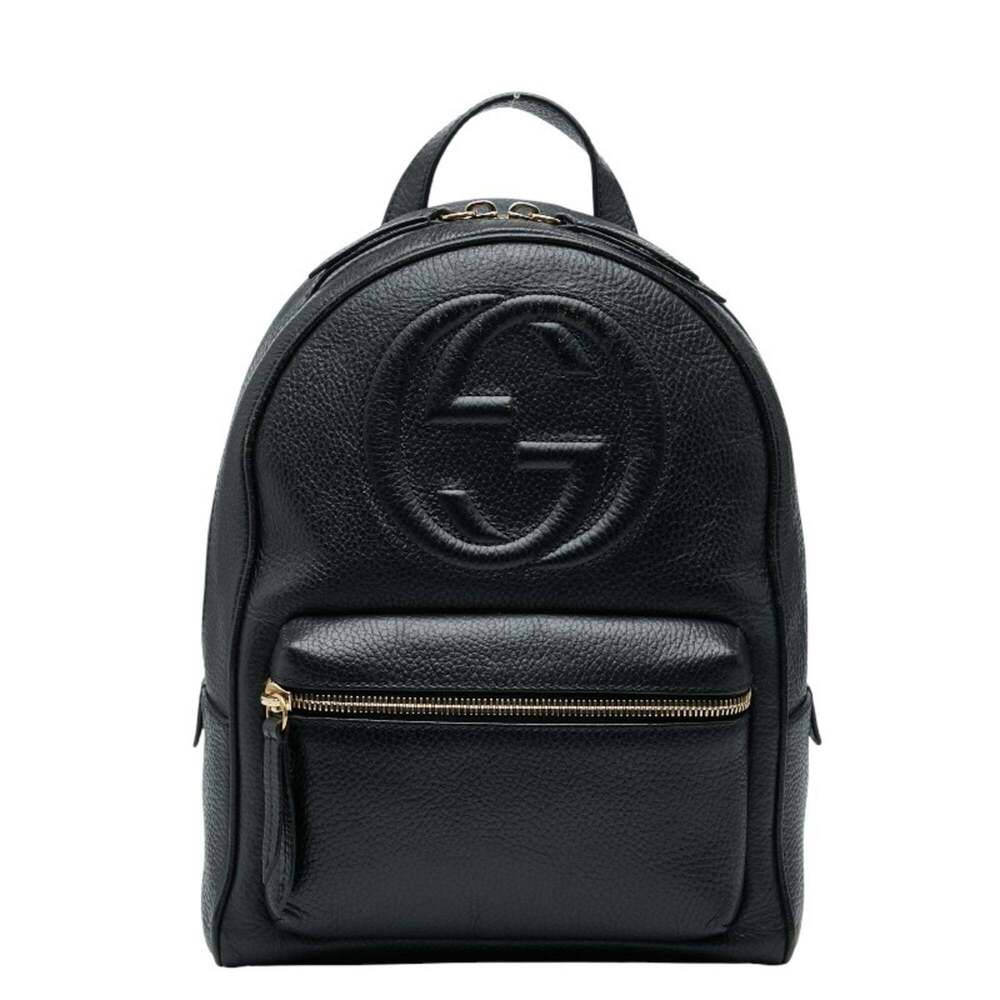 GUCCI Black Leather Backpack - Picture 1 of 8